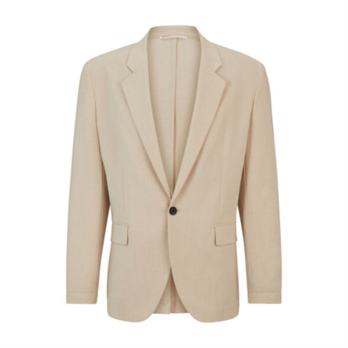 HUGO modern-fit jacket in linen-look fabric