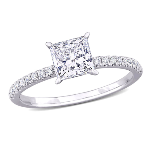 Created Forever 1 1/6ct tw princess lab-grown diamond solitaire engagement ring in 14k white gold