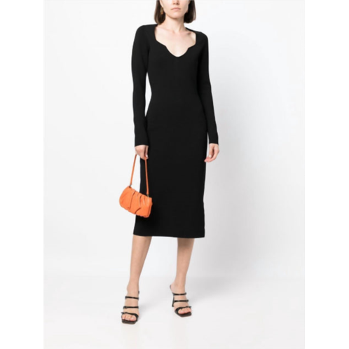 Veronica Beard imka cashmere midi dress in black