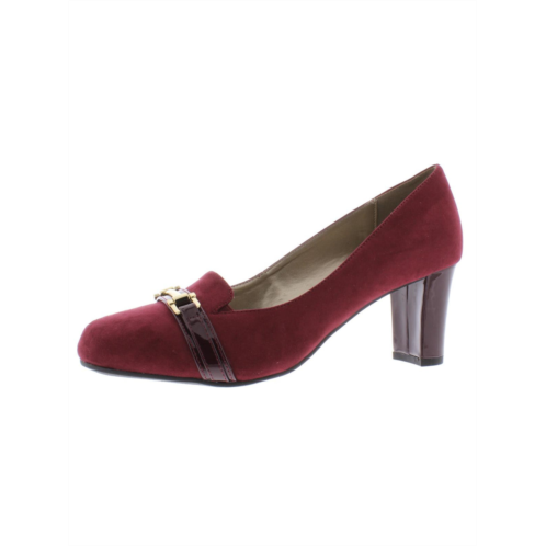 Karen Scott penzey womens faux suede patent trim dress pumps