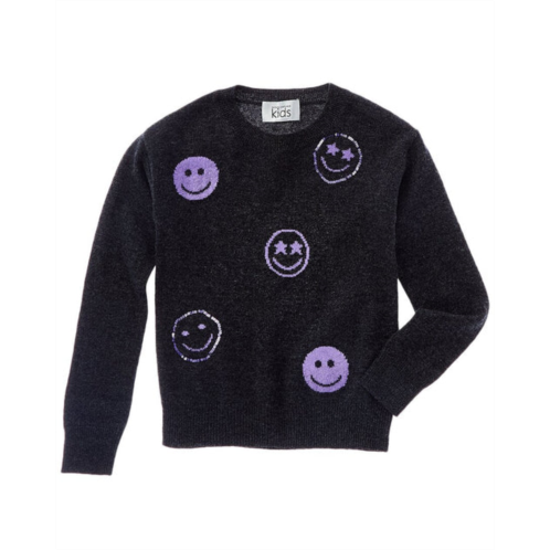 Autumn Cashmere sequin smiley wool & cashmere-blend sweater