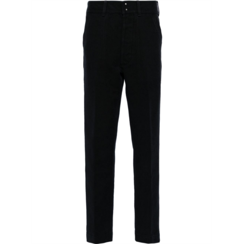 Tom Ford mens straight leg cotton trousers in black