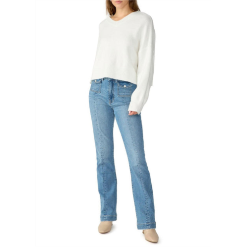 Sanctuary easy breezy v-neck pullover- in milk