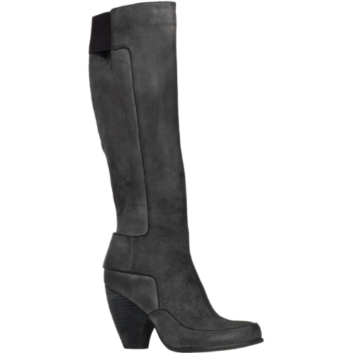 Max Studio jasper womens suede stacked heel knee-high boots