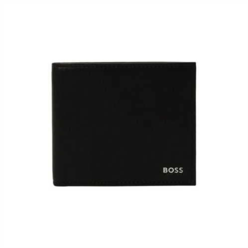 Hugo Boss mens randy 8 card holder leather wallet, black