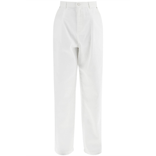 Moschino mens cotton wide leg trousers