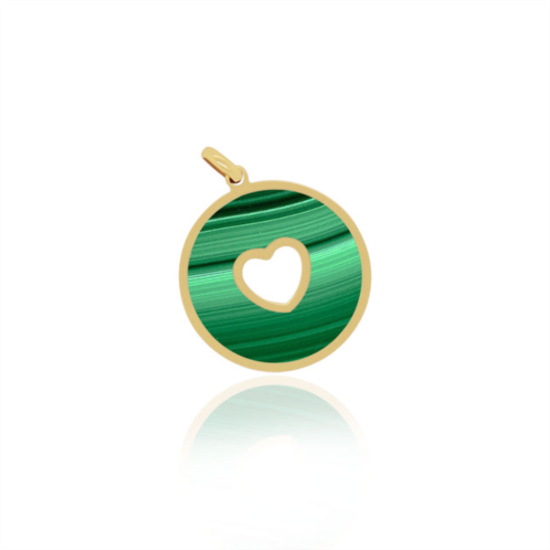 The Lovery malachite donut heart charm