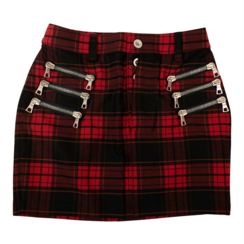 Unravel Project checked mini skirt - red/black