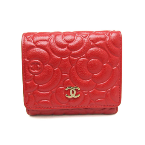 Chanel camellia leather wallet (pre-owned)