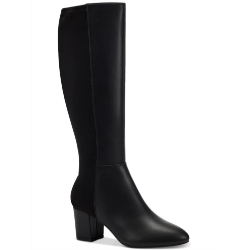 Charter Club sacaria womens faux leather block heel knee-high boots