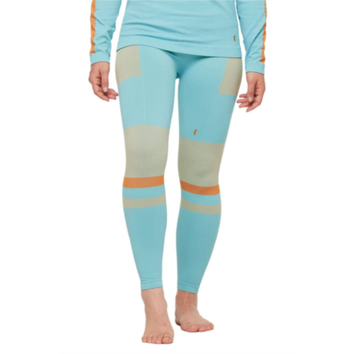 Cotopaxi debajo seamless baselayer tights in bluebird stripes