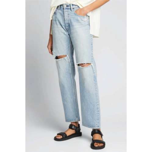 Moussy teaneck straight jean in blue 111