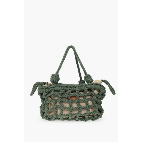 Dsquared2 solid color bag with braided design and removable inner pouc