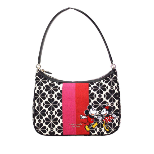 Kate Spade disney 100 sam small spade flower jacquard canvas shoulder womens bag