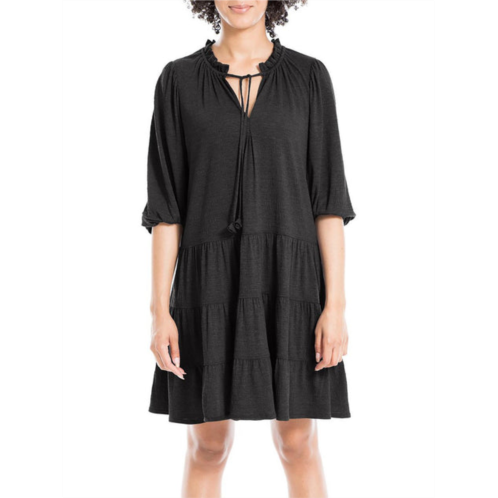 Max Studio womens tiered shift mini dress