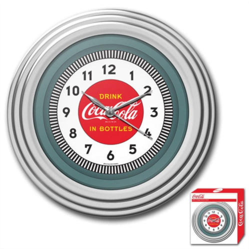 QuikFurn 30s style chrome coca-cola wall clock