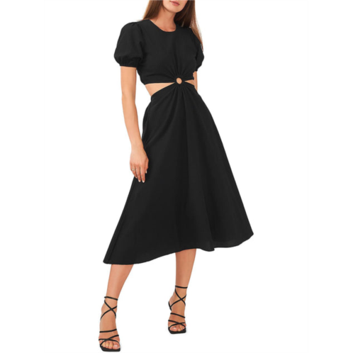 1.State womens puff sleeve long midi dress