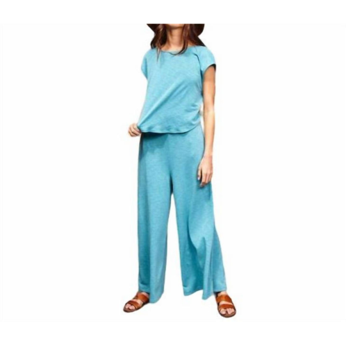 BUCKETLIST wide leg jumpsuit in teal