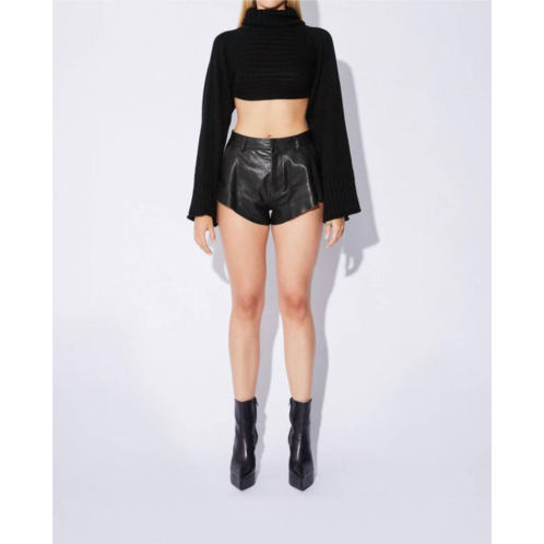 RtA cropped turtleneck sweater in black