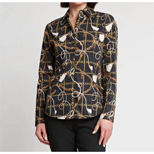 Hinson Wu diane chain motif shirt in black