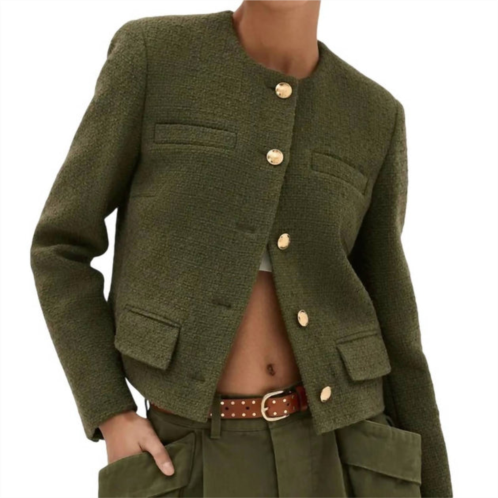 NILI LOTAN paige jacket in army green