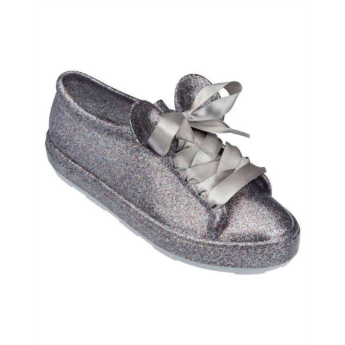 Melissa womens be disney sneakers in silver cloud