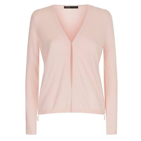 Maje women side zip cardigan sweater in pink