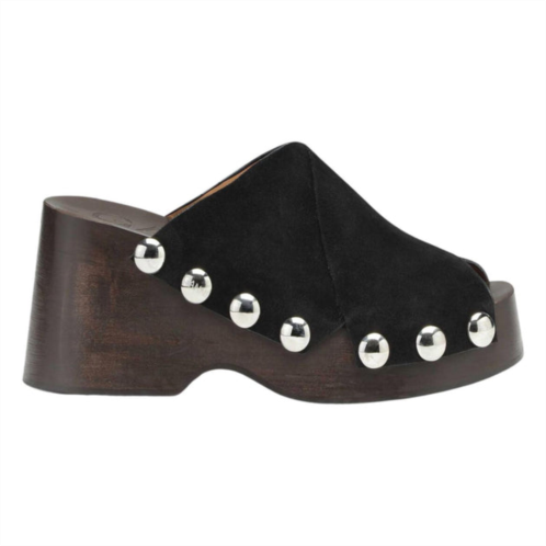 GANNI wedge clogs in black