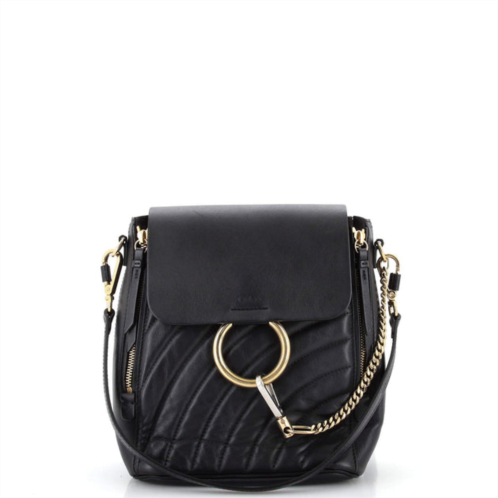 Chloe faye backpack quilted leather small