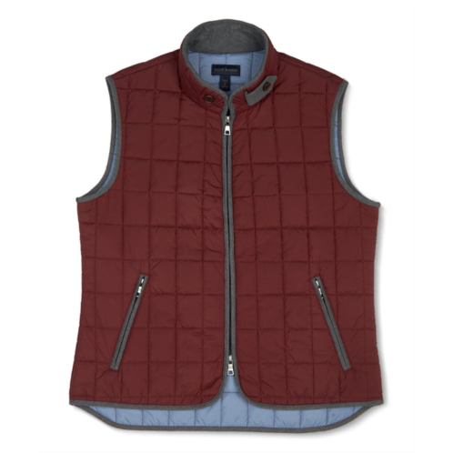 Scott Barber quilted vest, burgundy