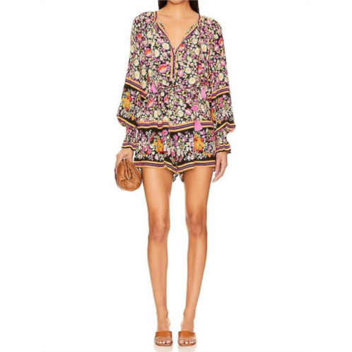 SPELL impala lily romper in night blossom