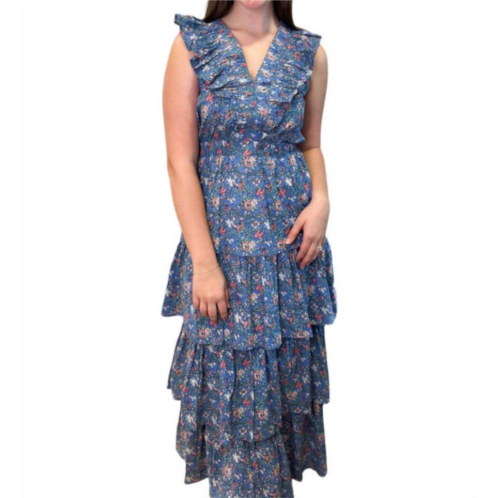 Anna Cate charlotte maxi dress in indigo floral