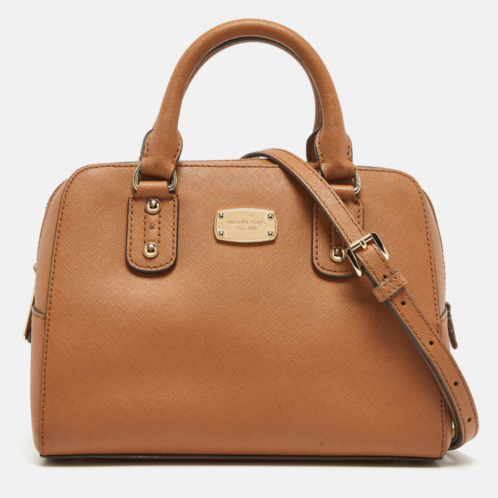 Michael Kors saffiano leather logo satchel