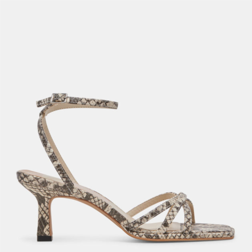 Dolce Vita manji heels black white embossed snake