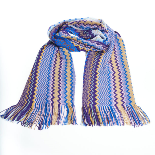 Missoni geometric pattern fringed luxury womens scarf