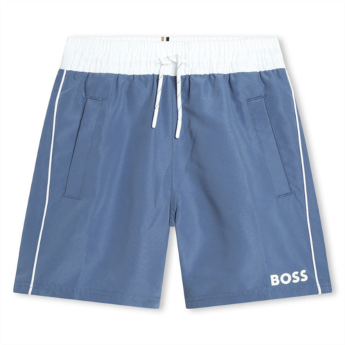 BOSS blue swim shorts