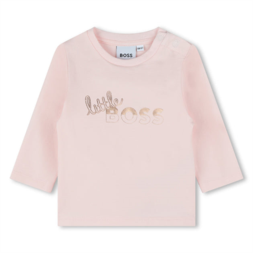 BOSS pink & rose gold cotton top