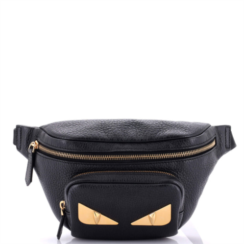 Fendi front pocket monster waist bag leather