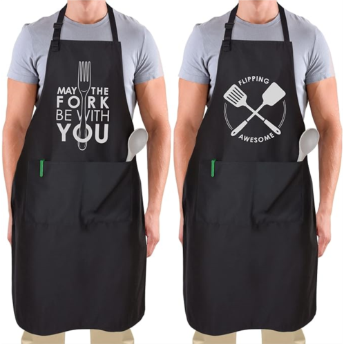 Zulay Kitchen funny aprons for men women & couples