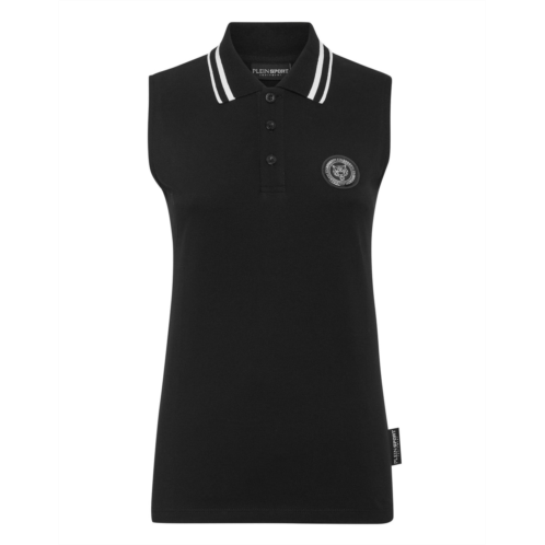 PLEIN SPORT sleeveless polo statement