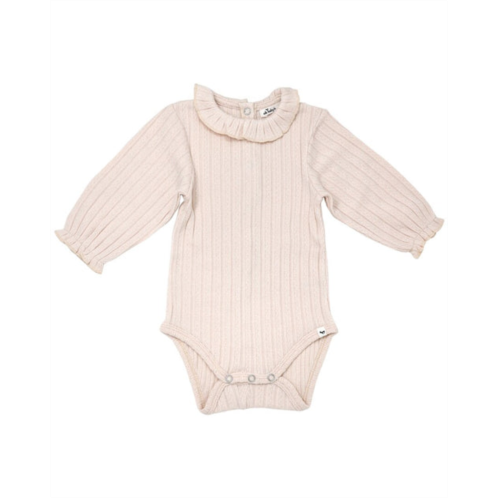 Oh baby! ruffle neck cable bodysuit