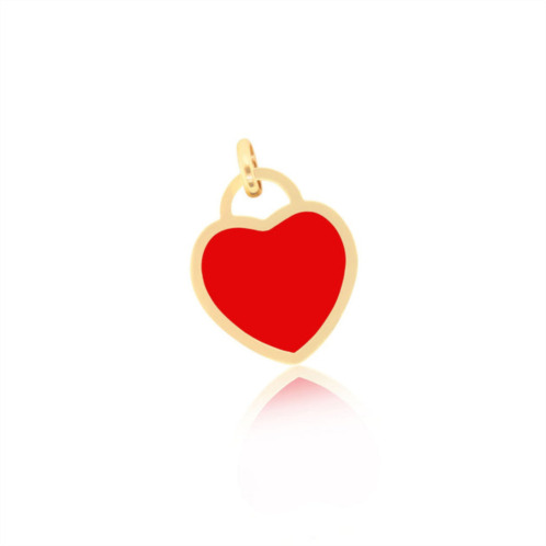 The Lovery coral heart padlock charm