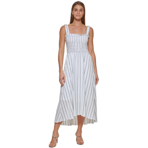 DKNY womens smocked long sundress