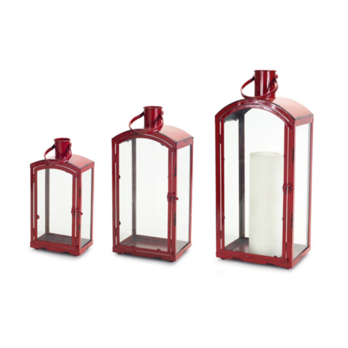 HouzBling lanterns (set of 3) 15-25h metal/glass