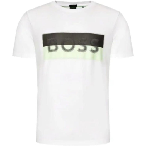 Hugo Boss mens tee 9 short sleeve logo t-shirt, white