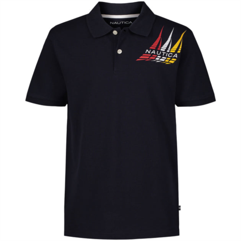 Nautica toddler boys j-class logo polo (2t-4t)