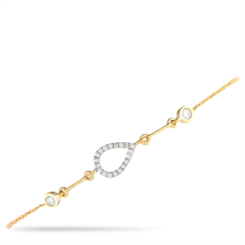 Non Branded lb exclusive 14k yellow gold 0.16ct diamond bracelet br09683-y