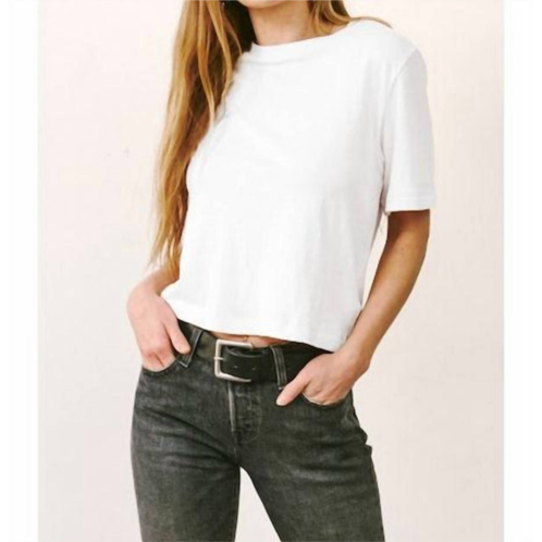 LAmade crop band tee in white