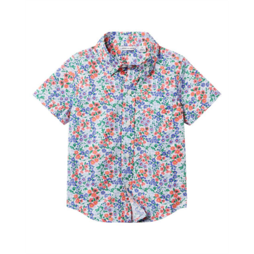 Janie and Jack printed poplin shirt