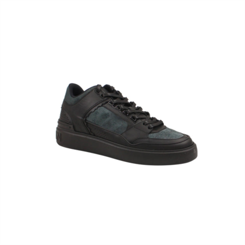 Balmain black b-court mid top sneakers